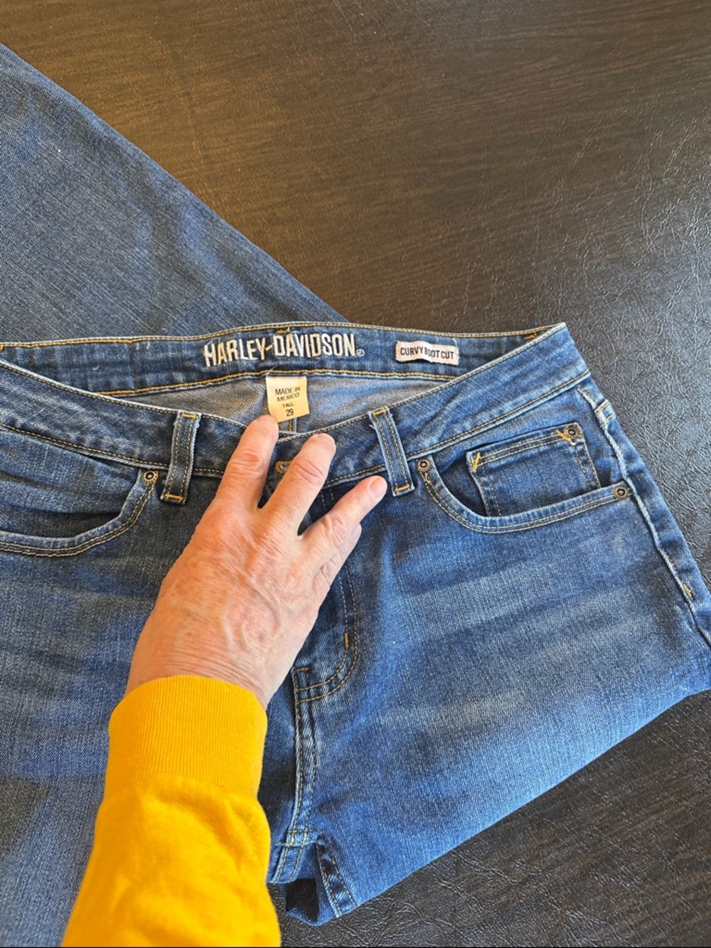 Harley-Davidson Medium Blue Women's Curvy Bootcut Jeans size 29 Tall